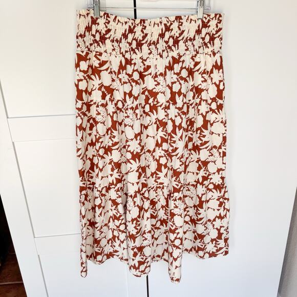 Universal Thread Tiered Midi A-Line Skirt XL Floral Rust- Fall‎ - Picture 1 of 10